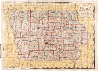 Item #WRCAM23292 MAP OF IOWA PREPARED AND PRINTED FOR THE RAILROAD COMMISSIONERS. Iowa