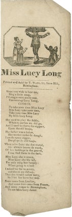 Item #WRCAM23828 MISS LUCY LONG [caption title]. Black Minstrel Song Sheet