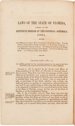 Item #WRCAM24895 THE ACTS AND RESOLUTIONS ADOPTED BY THE GENERAL ASSEMBLY OF FLORIDA, AT ITS...