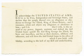 Item #WRCAM30971 I [ ] DO ACKNOWLEDGE THE UNITED STATES OF AMERICA TO BE FREE, INDEPENDENT AND...