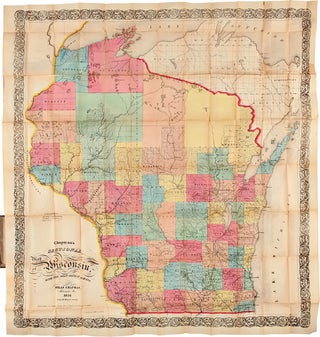 Item #WRCAM32268 CHAPMAN'S SECTIONAL MAP OF WISCONSIN, WITH THE MOST RECENT SURVEYS. Silas...
