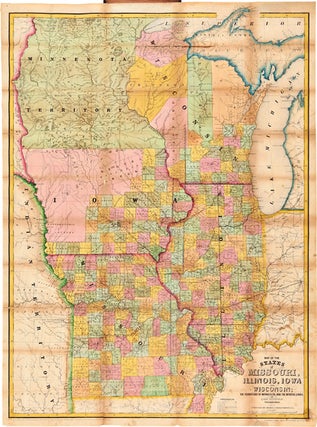 Item #WRCAM32275 MAP OF THE STATES OF MISSOURI, ILLINOIS, IOWA, AND WISCONSIN: THE TERRITORY OF...