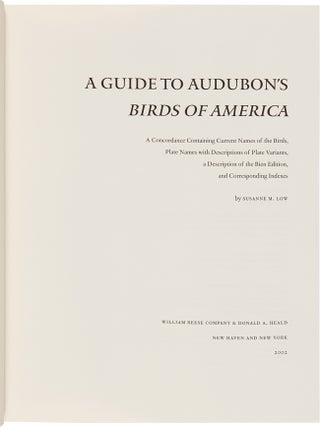 A GUIDE TO AUDUBON'S Birds of America....