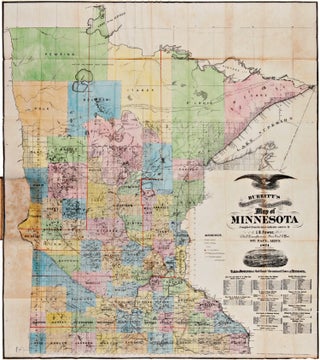 Item #WRCAM33608 BURRITT'S SECTIONAL AND TOWNSHIP MAP OF MINNESOTA, COMPILED FROM THE LATEST...