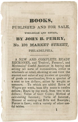 Item #WRCAM36102 BOOKS, PUBLISHED AND FOR SALE, WHOLESALE AND RETAIL, BY JOHN B. PERRY, No. 198...