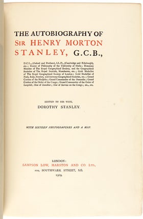 Item #WRCAM36103 THE AUTOBIOGRAPHY OF SIR HENRY MORTON STANLEY...EDITED BY HIS WIFE, DOROTHY...