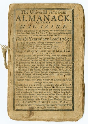 Item #WRCAM37675 THE UNIVERSAL AMERICAN ALMANACK, OR , YEARLY ASTRONOMICAL, HISTORICAL, AND...