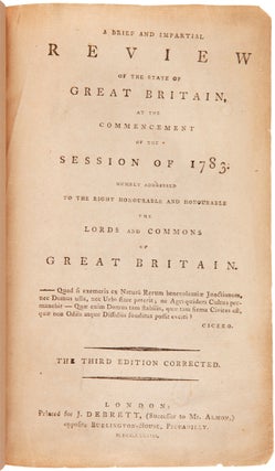 Item #WRCAM38190 A BRIEF AND IMPARTIAL REVIEW OF THE STATE OF GREAT BRITAIN, AT THE COMMENCEMENT...