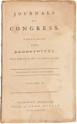 Item #WRCAM40302B JOURNALS OF CONGRESS. CONTAINING THE PROCEEDINGS FROM JANUARY 1, 1776, TO...