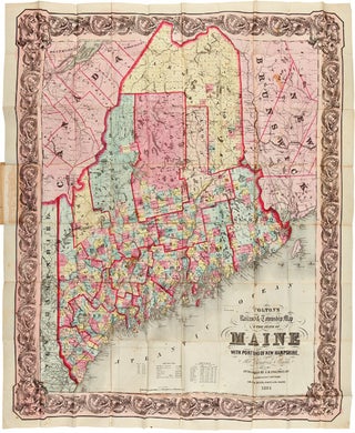 Item #WRCAM43602 COLTON’S RAILROAD & TOWNSHIP MAP OF THE STATE OF MAINE, WITH PORTIONS OF NEW...