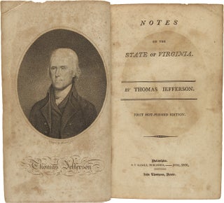 Item #WRCAM52194B NOTES ON THE STATE OF VIRGINIA. Thomas Jefferson