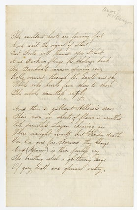 Item #WRCAM52350 [MANUSCRIPT ODE TO UNION VICTORY AT FORT DONELSON]. Battle of Fort Donelson