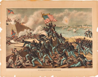 Item #WRCAM52682 STORMING FORT WAGNER. 54th Massachusetts Infantry, Robert Gould Shaw, Col