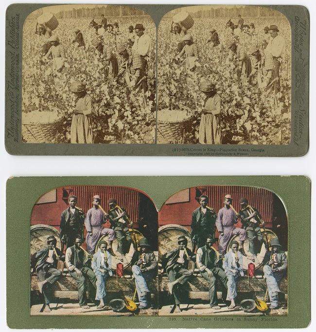 Item #WRCAM54582 [TWO STEREOVIEWS FEATURING AFRICAN-AMERICAN SUBJECTS]. African-American Photographica.