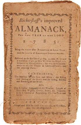 Item #WRCAM57001 BICKERSTAFF'S IMPROVED ALMANACK, FOR THE YEAR OF OUR LORD, 1785. Nathan Daboll