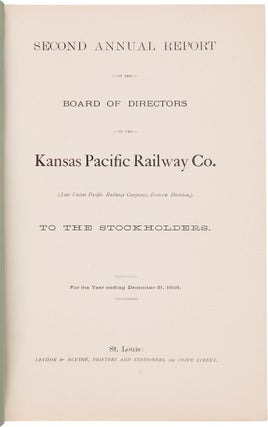 SECOND ANNUAL REPORT OF THE BOARD OF DIRECTORS OF THE KANSAS PACIFIC RAILWAY CO. (LATE UNION PACIFIC RAILWAY COMPANY, EASTERN DIVISION,) TO THE STOCKHOLDERS. FOR THE YEAR ENDING DECEMBER 31, 1868.