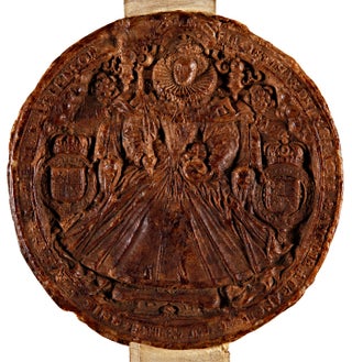 Item #WRCAM62070 [THE SECOND GREAT SEAL OF QUEEN ELIZABETH I, CAST IN WAX AND RESIN, AND...