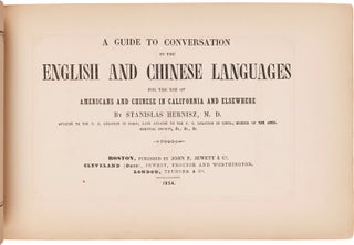 Item #WRCAM63133 A GUIDE TO CONVERSATION IN THE ENGLISH AND CHINESE LANGUAGES FOR THE USE OF...