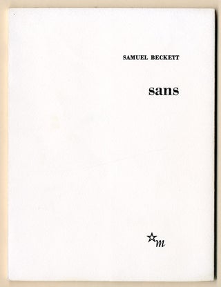 Item #WRCLIT27993 SANS. Samuel Beckett