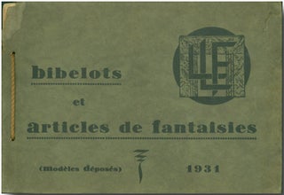 Item #WRCLIT39459 BIBELOTS ET ARTICLES DE FANTAISIES (MODELES DEPOSES) 1931. Art Deco