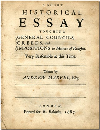 Item #WRCLIT65720 A SHORT HISTORICAL ESSAY TOUCHING GENERAL COUNCILS, CREEDS, AND IMPOSITIONS IN...