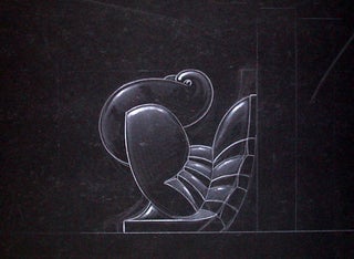 Item #WRCLIT66076 [ORIGINAL DESIGN FOR ART DECO TURKEY BOOKEND]. Art Deco Manufacturing Design
