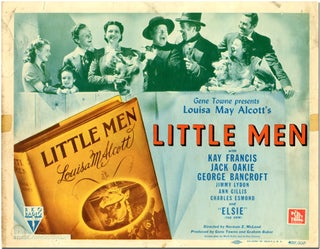 Item #WRCLIT67368 [Original Studio Lobby Title Card for:] LITTLE MEN. Louisa M. Alcott, sourcework