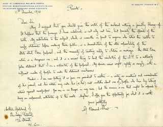 Item #WRCLIT67785 [Autograph Letter, Signed, Correcting a Press Article in 'The Lady's...