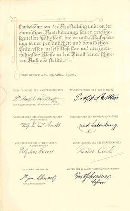 HEIMARBEIT-AUSSTELLUNG FRANKFURT A/M FRÜHLING 1908 [binding caption title],