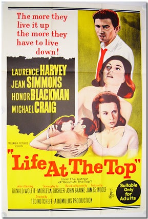 Item #WRCLIT70270 [Original Color Lithographed Australian One Sheet for:] LIFE AT THE TOP. John...