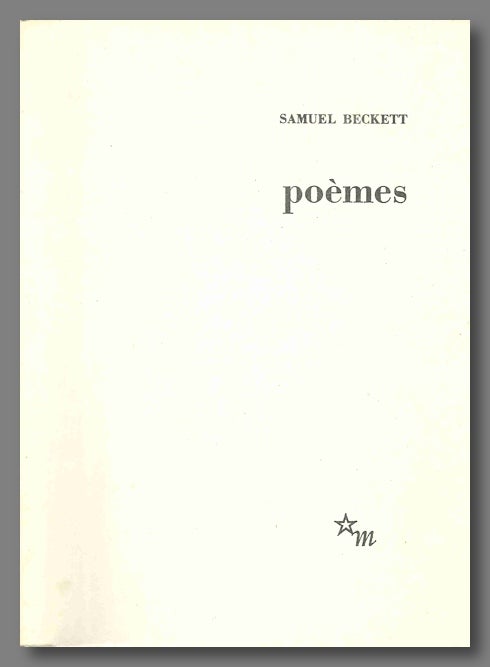 Item #WRCLIT71616 POÈMES. Samuel Beckett.