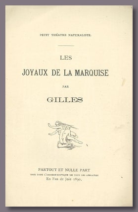 Item #WRCLIT77327 LES JOYAUX DE LA MARQUISE. Gilles, undisclosed pseud
