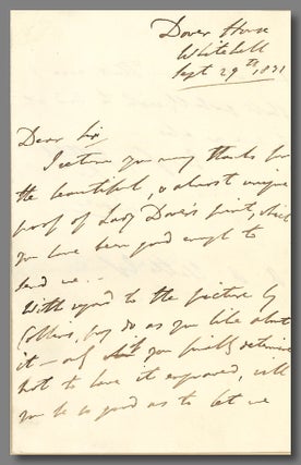 Item #WRCLIT77769 [Autograph Letter, Signed "Dover," to Alaric A. Watts]. George James Welbore...