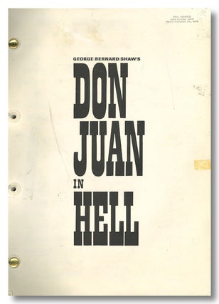Item #WRCLIT80587 DON JUAN IN HELL. adaptation, direction, and John Housman