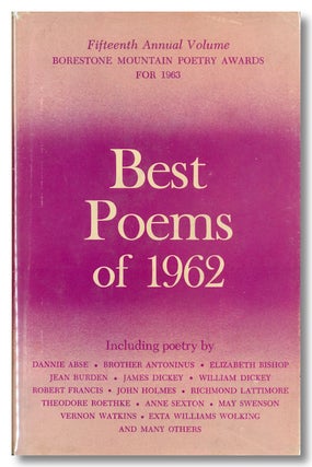Item #WRCLIT81532 BEST POEMS OF 1962 BORESTONE MOUNTAIN POETRY AWARDS 1963. Anthology