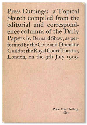 Item #WRCLIT86111 PRESS CUTTINGS: A TOPICAL SKETCH COMPILED FROM EDITORIAL AND CORRESPONDENCE...