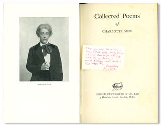 Item #WRCLIT88074 COLLECTED POEMS. Valentine Ackland, Charlotte Mew