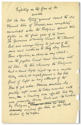 [Autograph Manuscript of Text for:] DAYS OF GLORY THE SKETCH BOOK OF A VETERAN CORRESPONDENT AT THE FRONT … INTRODUCTION BY PHILIP GIBBS.