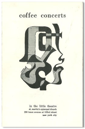 Item #WRCLIT88668 COFFEE CONCERTS IN THE LITTLE THEATRE [cover title]. Langston Hughes
